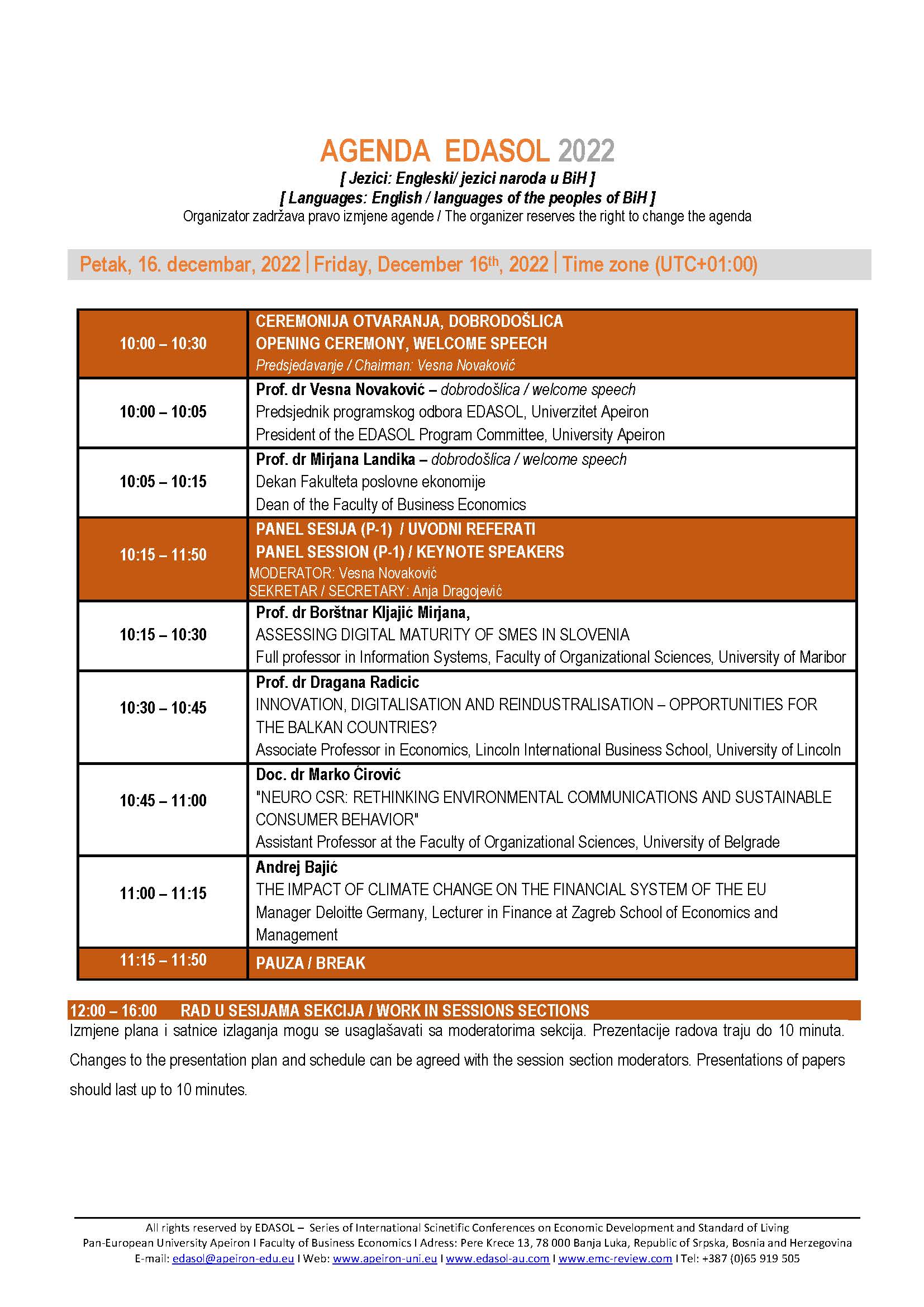 agenda