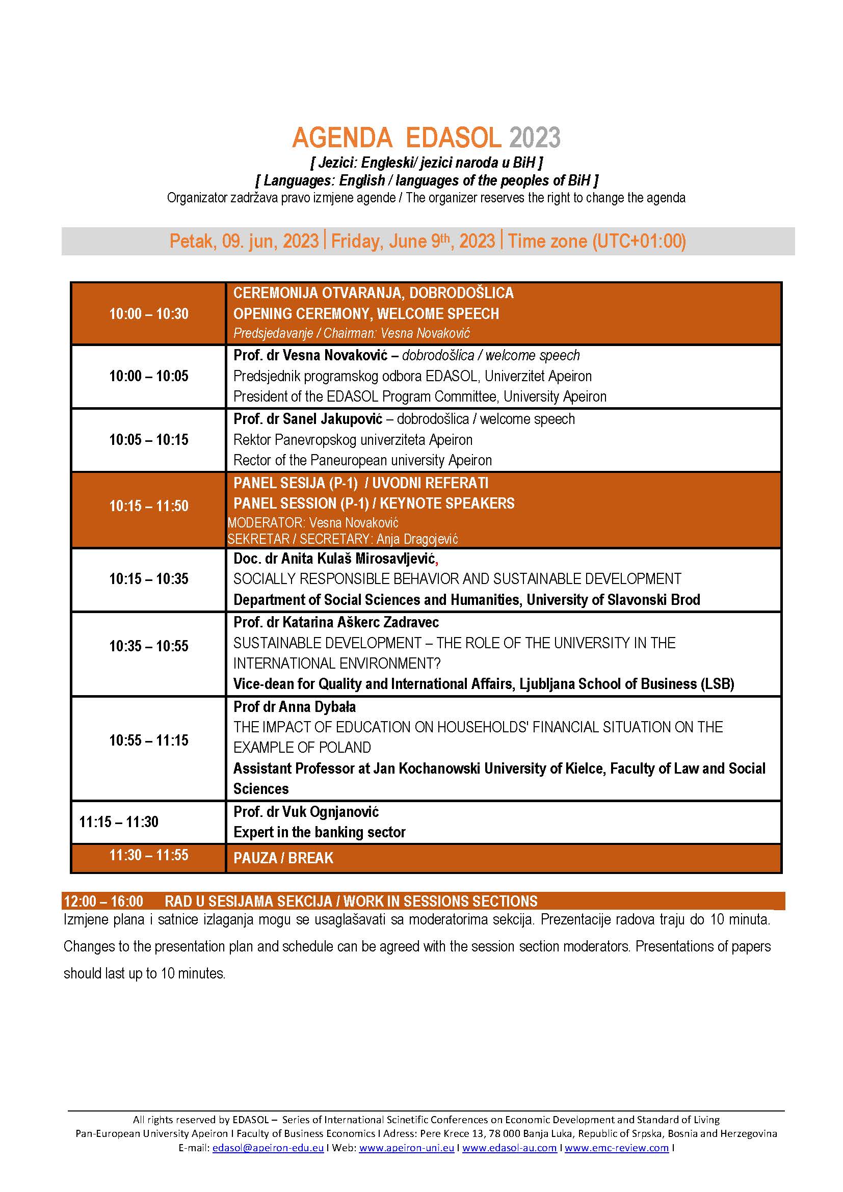 agenda